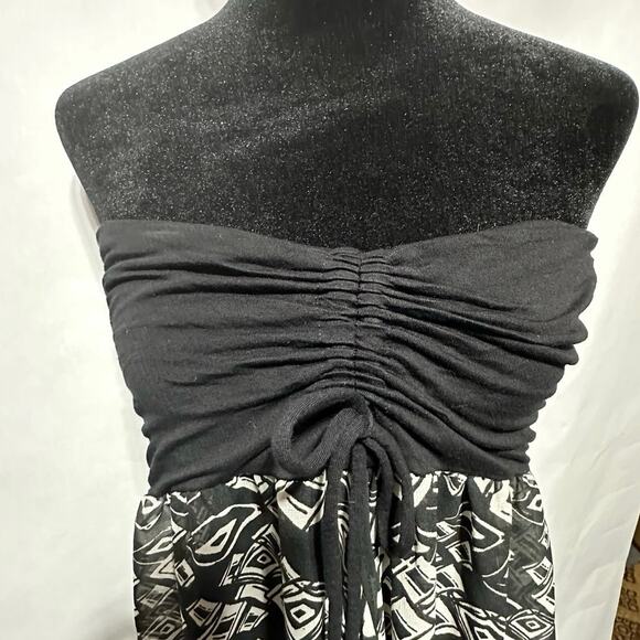 Raviya Strapless Tube Maxi Dress Beach Swim Cover-Up Geometric Print‎ Size L - Picture 2 of 5